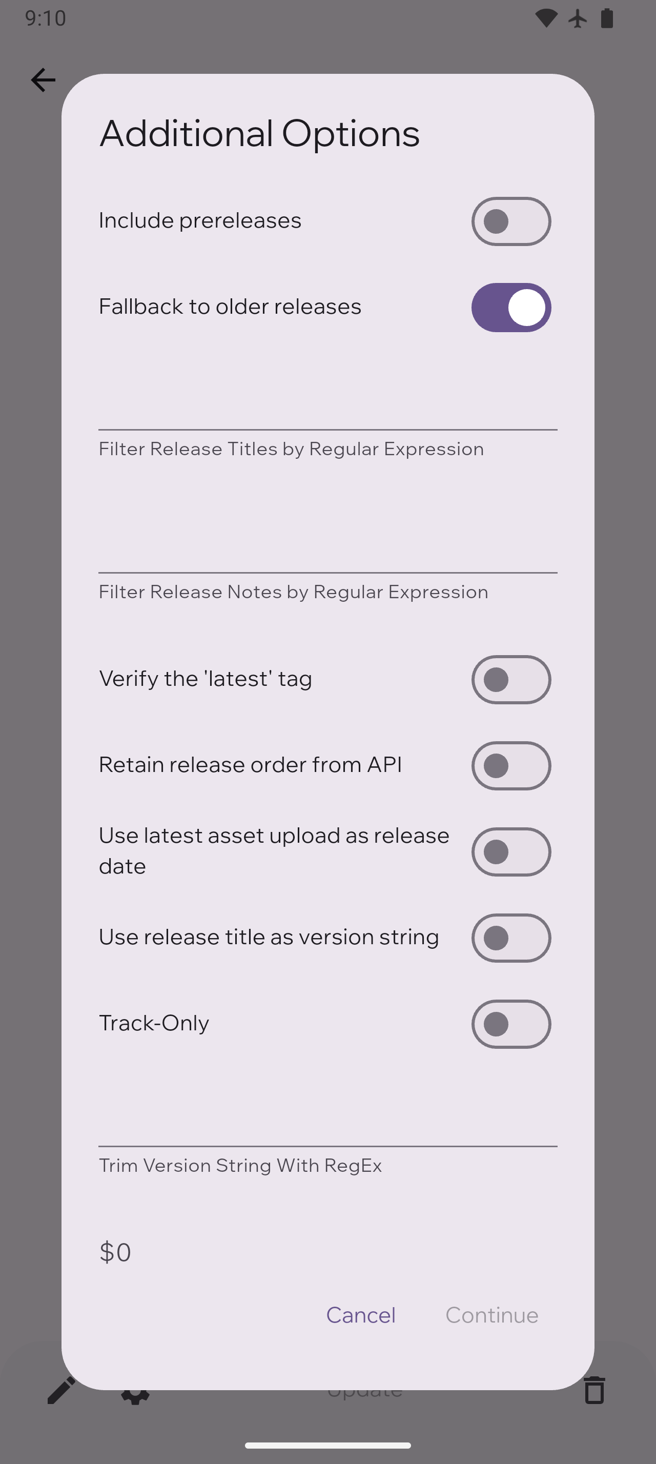 App Options